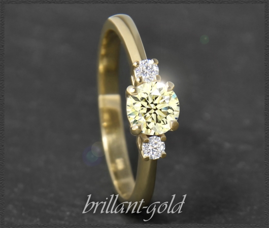 Brillant Ring 585 Gold 0,62ct; Lupenrein